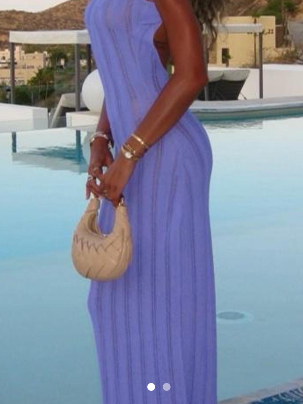 Naked wardrobe Lavender Backless Ribbed Maxi Dress